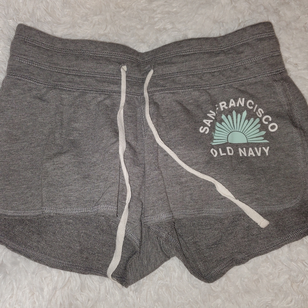 Old Navy Gray Athletic Shorts with Logo